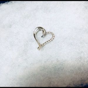 10k white gold diamond pendant